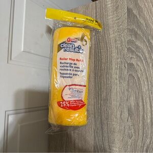 QUICKIE ROLLER MOP REFILL TYPE M CLEAN RESULTS MICROBAN SPONGE YELLOW CLEAN NEW